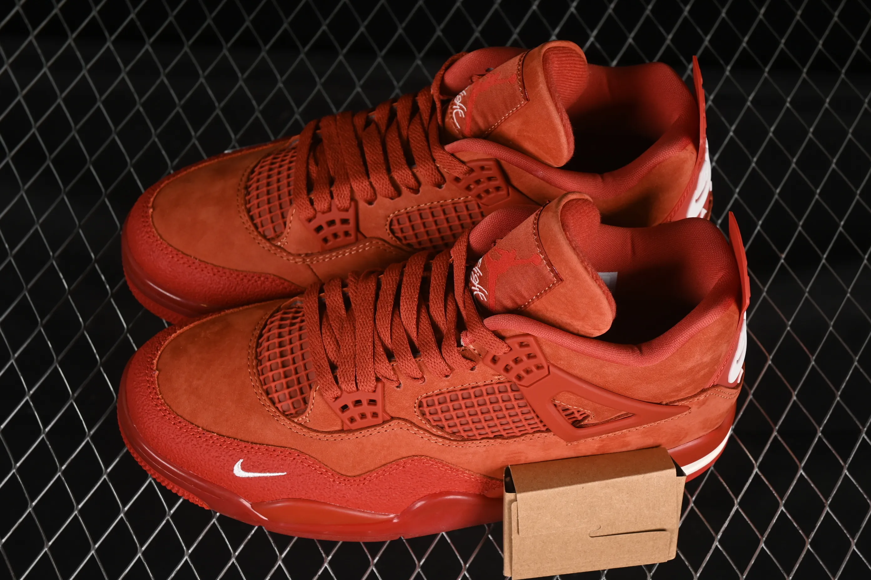 All categories Air Jordan Jordan series basketball shoes Air Jordan 4 OG version Nigel Sylvester x Air Jordan 4 OG "Brick By Brick" AJ4 Joe 4 Orange Brown Suede HF4340-800